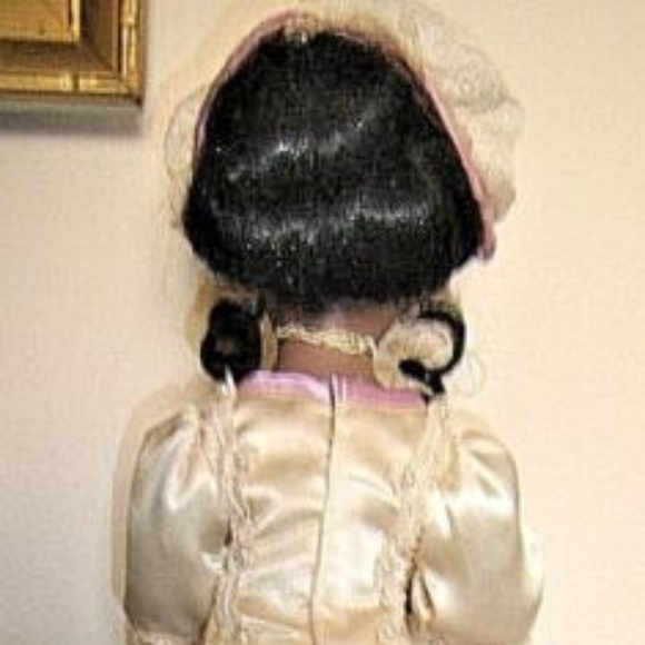 Handcrafted Black Porcelain Doll - Picture 4 of 6